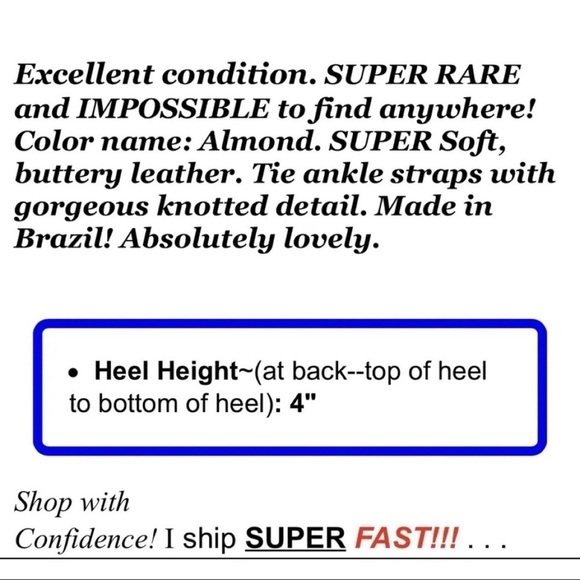 Talbots Womens Sz 9 B Nude Soft Leather Knotted Strappy Tie Block Heel Sandal - Picture 15 of 15